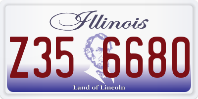 IL license plate Z356680