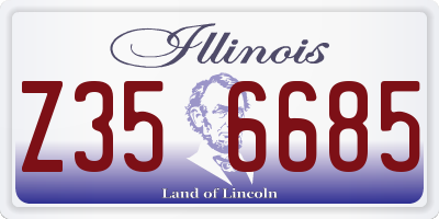 IL license plate Z356685