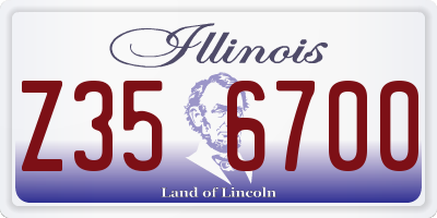 IL license plate Z356700