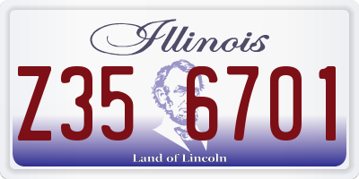 IL license plate Z356701