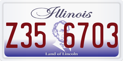 IL license plate Z356703