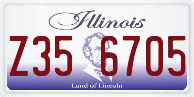 IL license plate Z356705