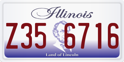 IL license plate Z356716