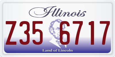 IL license plate Z356717