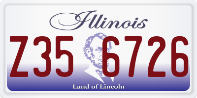 IL license plate Z356726