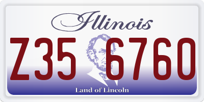 IL license plate Z356760