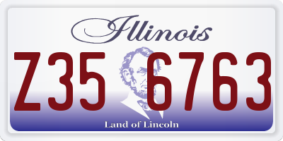 IL license plate Z356763