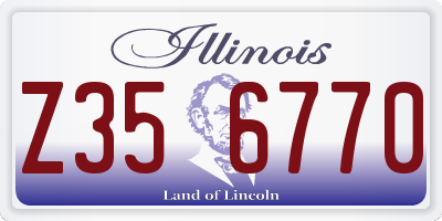 IL license plate Z356770