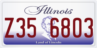 IL license plate Z356803