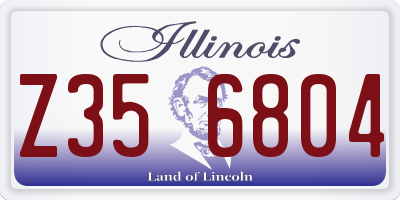 IL license plate Z356804