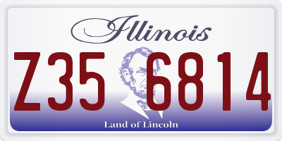 IL license plate Z356814