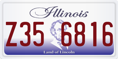 IL license plate Z356816