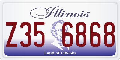 IL license plate Z356868