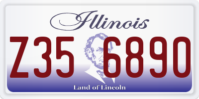 IL license plate Z356890
