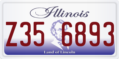 IL license plate Z356893