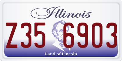 IL license plate Z356903