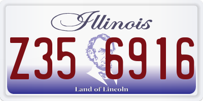 IL license plate Z356916