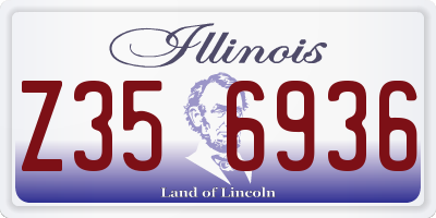 IL license plate Z356936