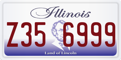 IL license plate Z356999