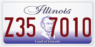 IL license plate Z357010