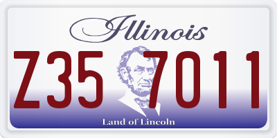IL license plate Z357011