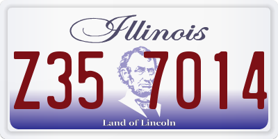 IL license plate Z357014