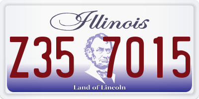 IL license plate Z357015