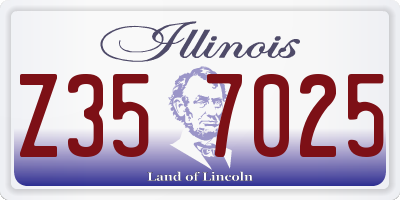 IL license plate Z357025