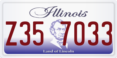 IL license plate Z357033
