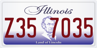 IL license plate Z357035