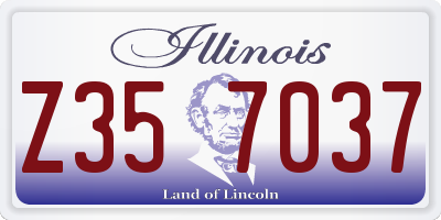 IL license plate Z357037