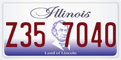 IL license plate Z357040