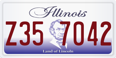 IL license plate Z357042