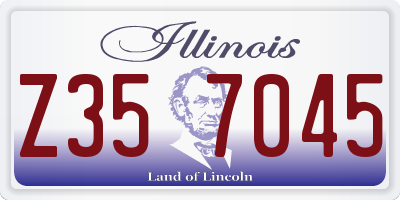 IL license plate Z357045