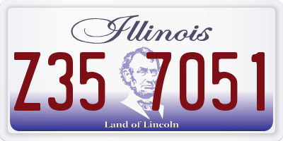 IL license plate Z357051