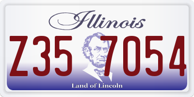 IL license plate Z357054