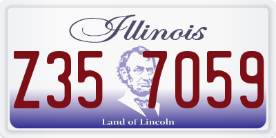 IL license plate Z357059