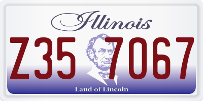 IL license plate Z357067