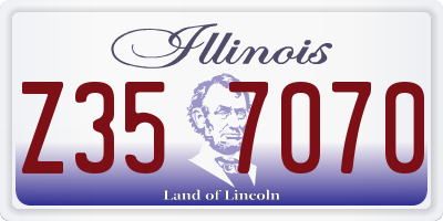 IL license plate Z357070