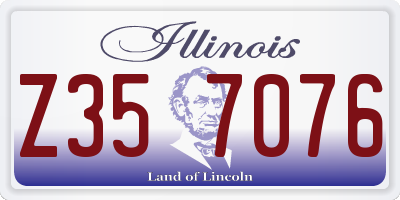 IL license plate Z357076