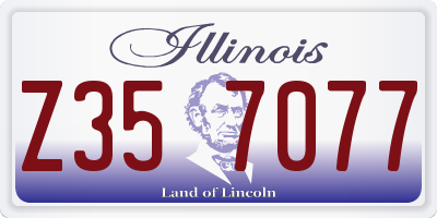 IL license plate Z357077