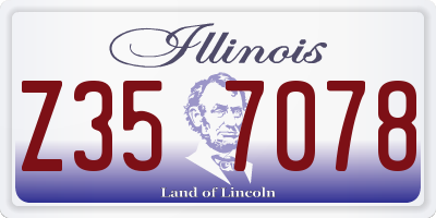 IL license plate Z357078