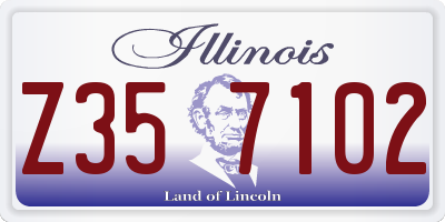 IL license plate Z357102