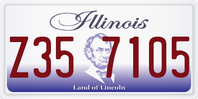 IL license plate Z357105