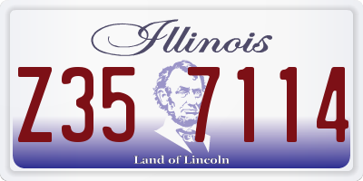 IL license plate Z357114