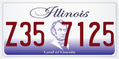 IL license plate Z357125