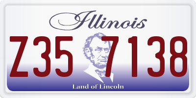 IL license plate Z357138