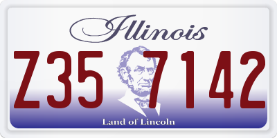 IL license plate Z357142