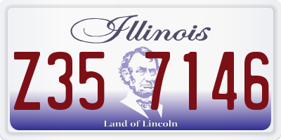 IL license plate Z357146