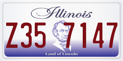 IL license plate Z357147